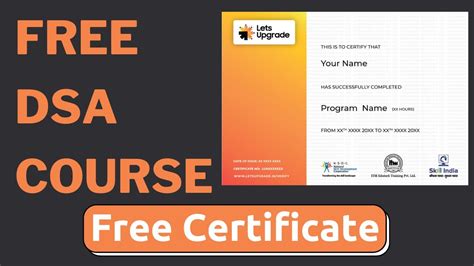 Dsa Free Course With Certificate Days Live Interactive Course Youtube