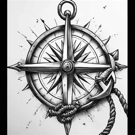 Nautical Compass Windrose Tattoo Idea For Forearm Tattoonai Generator