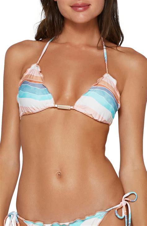 VIX PAULA HERMANNY Alyssa Ripple Triangle Bikini Top Multi Editorialist