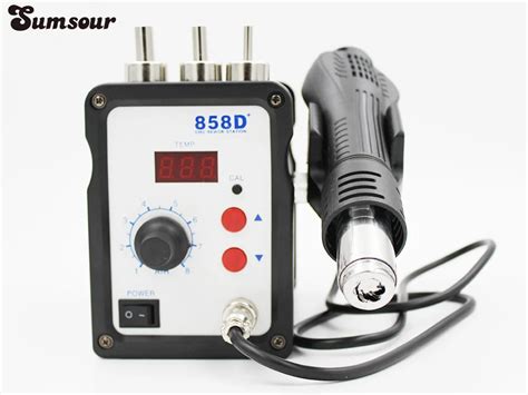 858D Hot Air Soldering Station 110V 220V 700W LED Digital Solder Heat Gun Rework Station ESD