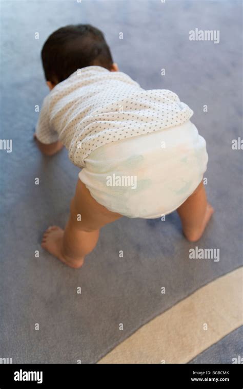 Infant Standing Up Stock Photo Alamy