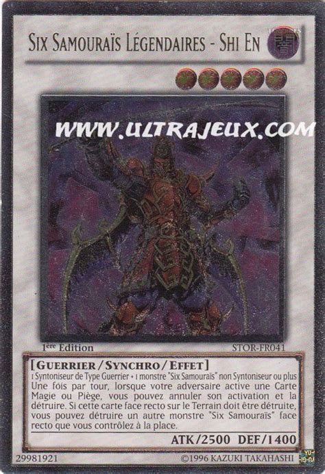 Carte Yu Gi Oh Six Samoura S L Gendaires Shi En Stor Fr Ul