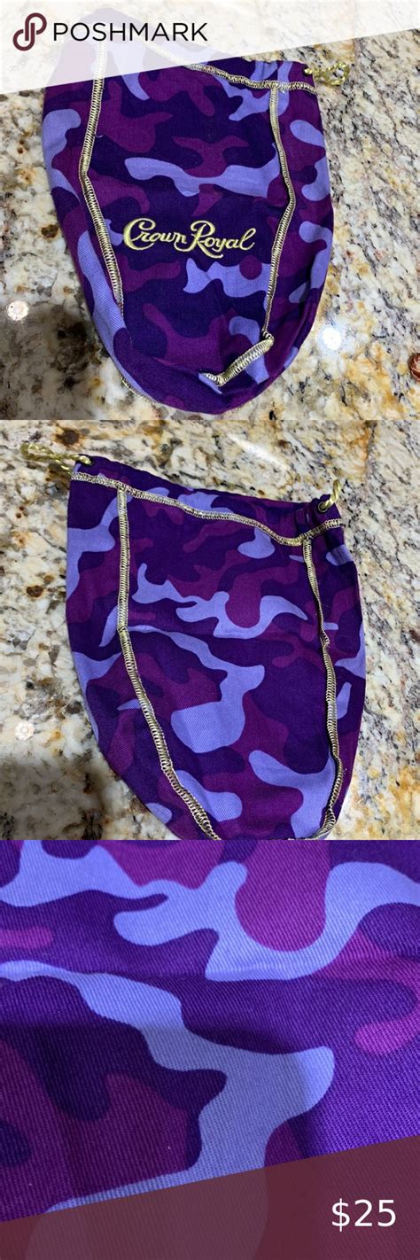 Purple Camo Crown Royal Bag