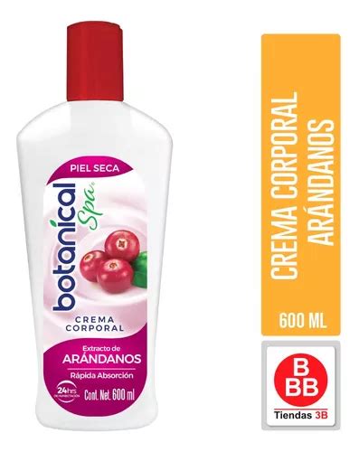 Crema Corporal Humectante Arándanos Botanical Spa 600ml MercadoLibre