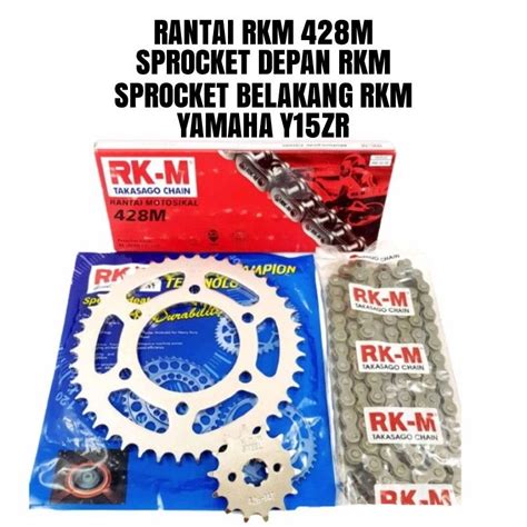 Sprocket Set Rkm Rk M Spoket Yamaha Y Y Zr Fz Siap Rantai M