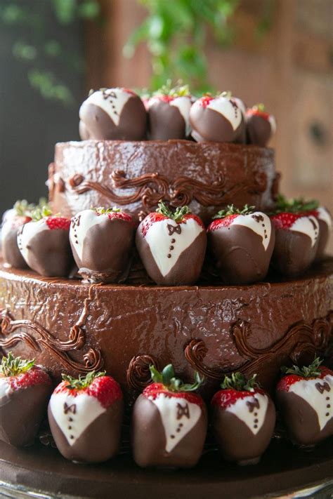 Groom S Chocolate Cake With Strawberries