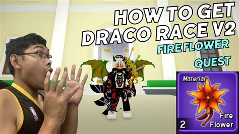 How To Get Draco V2 Fire Flower Quest Bloxfruits YouTube