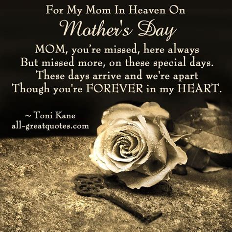 Mother In Heaven Mom In Heaven Happy Mother Day Quotes Mothers Day