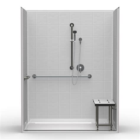 63x33 Multi Piece Shower Accessible Front Trench Compliant