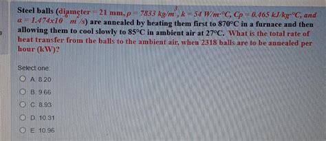 Solved Steel Balls Diameter Mm P Kg N K Woc Chegg