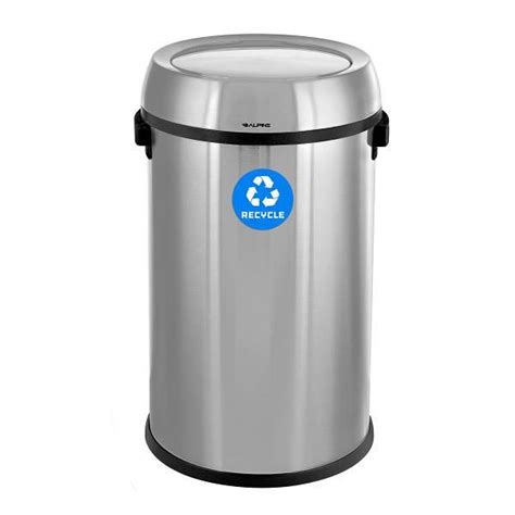 Rubbermaid Commercial Refine 23 Gal Round Stainless Steel Trash Can