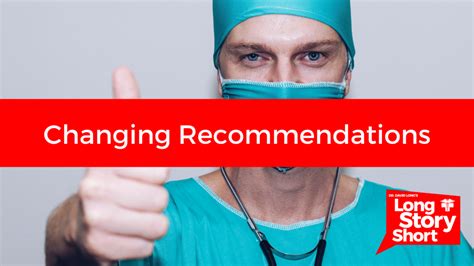 Changing Recommendations Dr David Long Lubbock Cooper Health Center