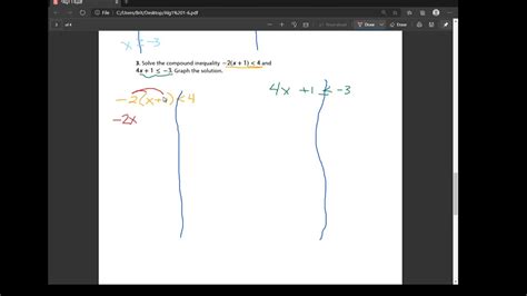 Solve A Compound Inequality Involving And Youtube