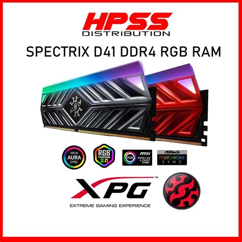 Adata RAM D41 XPG Spectrix D41 DDR4 RGB Gaming Ram FURY RAM HYPER X