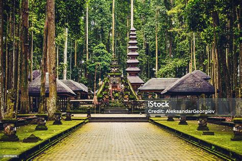 Sacred Monkey Forest Sanctuary In Ubud Bali Indonesia Stock Photo