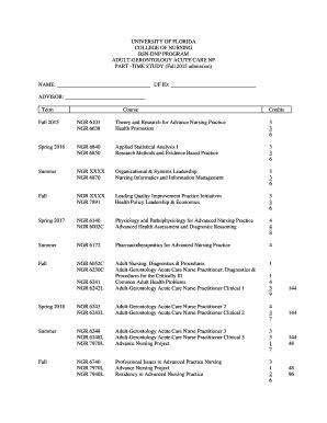 Fillable Online Con Admissions Sites Medinfo Ufl BSN DNP PROGRAM 6