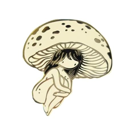 Pins Brooches Mushroom Kawaii Cute Fashion Unisex Enamel Pin Lapel Badge Brooch Stuffed