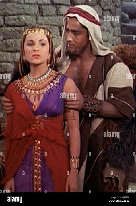 Debra Paget And John Derek In The Ten Commandments Film Trailer Stock