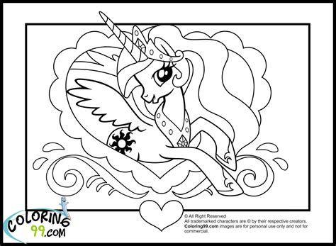 My Little Pony Princess Celestia Coloring Pages | Minister Coloring