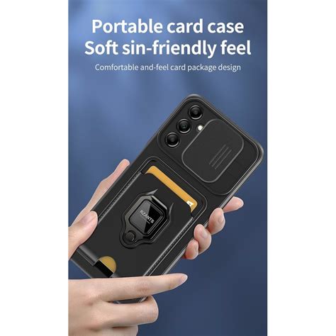 Hitam Softcase Samsung Galaxy A15a25a35a55 Standing Camera Slide Case Casing Silicone Ready