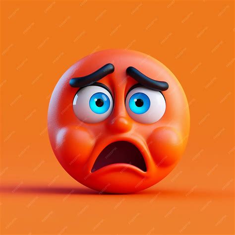 Premium Ai Image 3d Confused Emoji Face
