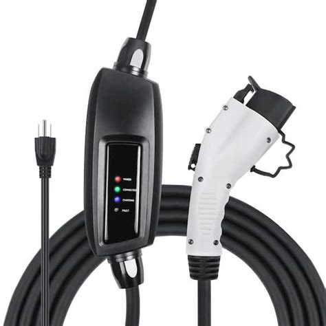 LECTRON 110 Volt 16 Level 1 EV Charger With 21 Ft Extension Cord