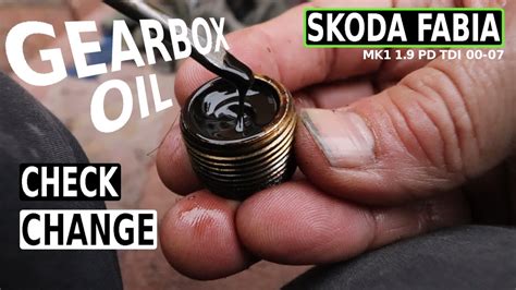 Skoda Fabia Pd Tdi Gearbox Oil Check Change Mk Youtube