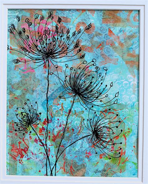 Gelatin Print Springtime Designs Gelli Printing Art Gelli Plate