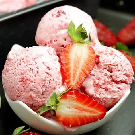 Glace à La Fraise Italienne Au Thermomix Sorbet Pour Dessert