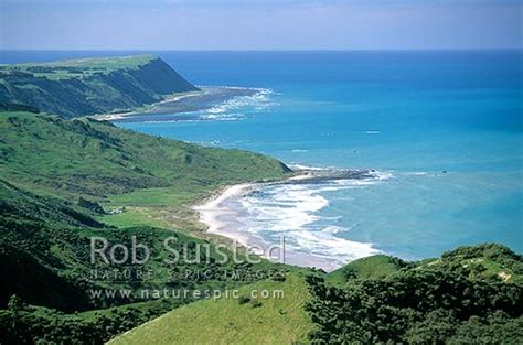 Looking Towards Table Cape From High On Mahina Peninsula Hawkes Bay