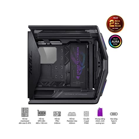 Vỏ Case Asus ROG Hyperion GR701 Full Tower Màu Đen