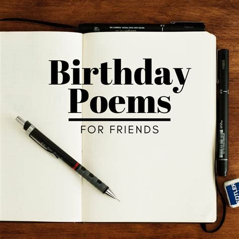 Birthday Poems For A Friend Holidappy