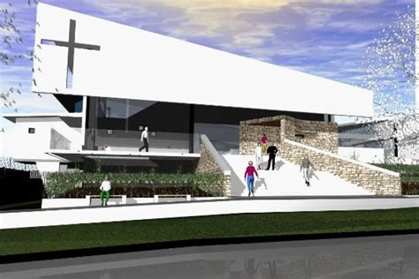 An Architects Impression Of The New Catholic Church At Ernest Street Belmont Au Church