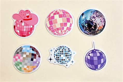 Disco Ball Stickers Choose Your Pack Size Happy Mail Decal For Water