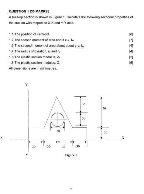 Solved Question 1 30 ﻿marks A Built Up Section Is Shown In