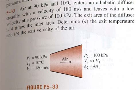 Solved 5 33 Air At 90 Kpa And 10 Degree C Enters An