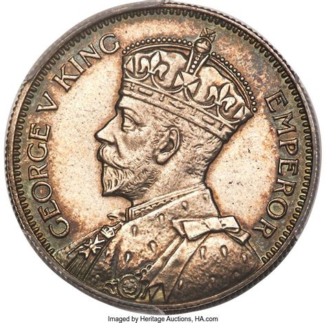 ½ Crown George V New Zealand Numista