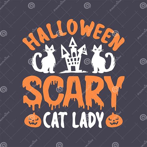 Halloween Scary Cat Lady Stock Vector Illustration Of Magic 291951269