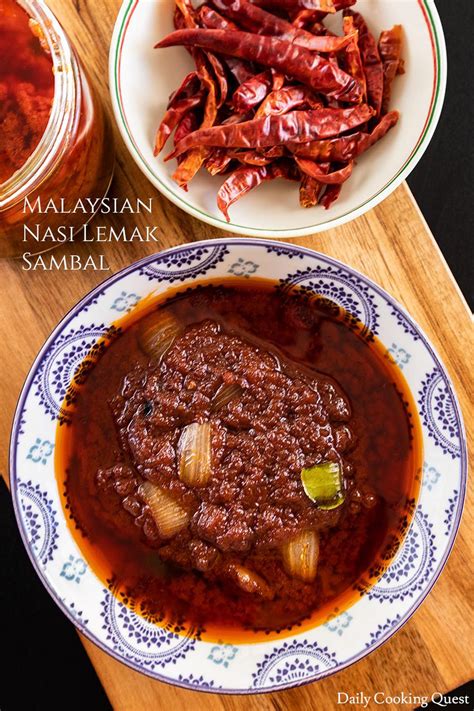 Malaysian Nasi Lemak Sambal Daily Cooking Quest