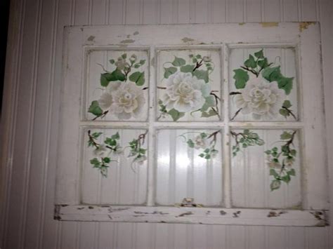 Hand Painted Antique Window Sash Etsy Antique Windows Window