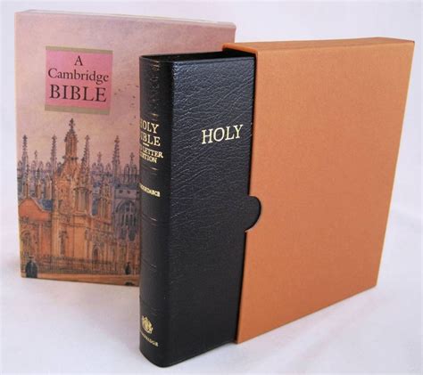 Cambridge Compact Reference Bible Black Leather 2 Slipcases New King