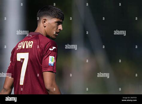 Zanos Savva of Torino FC U19 looks on during the Primavera 1 football ...