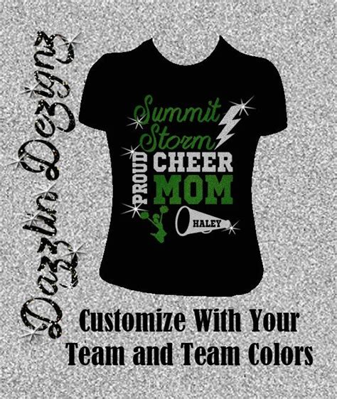 Bling Cheer Mom Rhinestone Glitter Shirt By Dazzlindezignz Bling Shirts