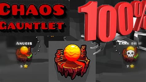 Chaos Gauntlet Complete All Coins Geometry Dash Youtube