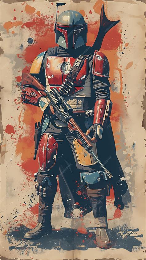 Premium Photo Design Of Mandalorian Warrior With Beskar Armor