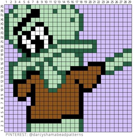 Squidward Dabbing Meme Hama Bead Pattern in 2022 | Pixel art grid, Funny pixel art, Pixel art ...