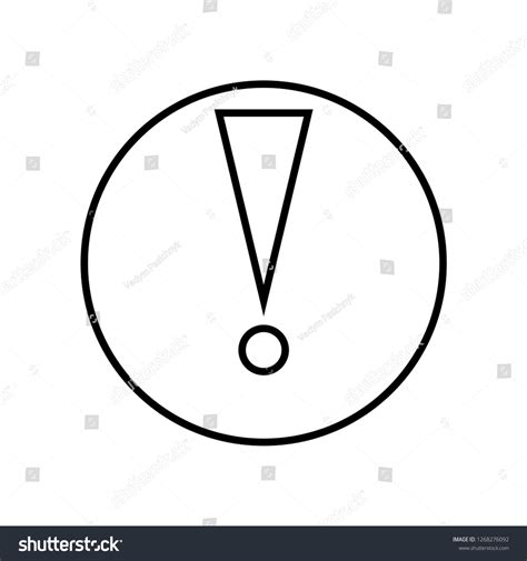 exclamation mark icon logo app ui stock vector royalty