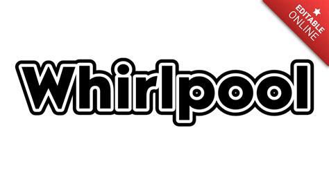 Whirlpool Fonte Contornos Dois Traços Gerador de efeitos de texto