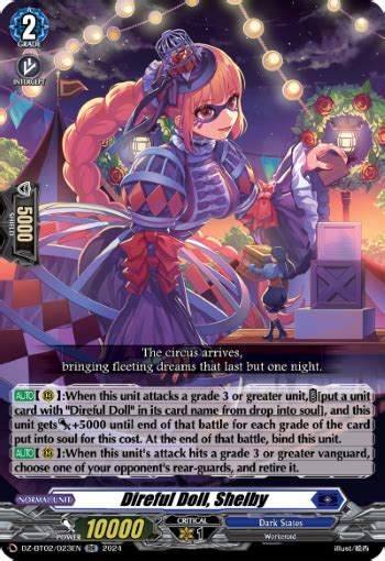 Direful Doll Shelby Card List Cardfight Vanguard Trading Card