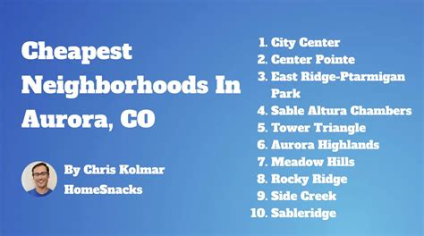 10 Cheapest Aurora, CO Neighborhoods To Live In [2024] | HomeSnacks